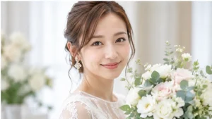 結婚をイメージしたウェディング姿の女性