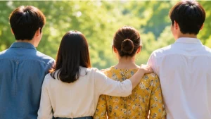 ハイヒールモモコの3人の子供と家族をイメージした画像